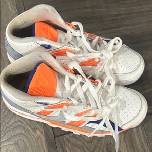 Nike Kids White and Orange Sneakers